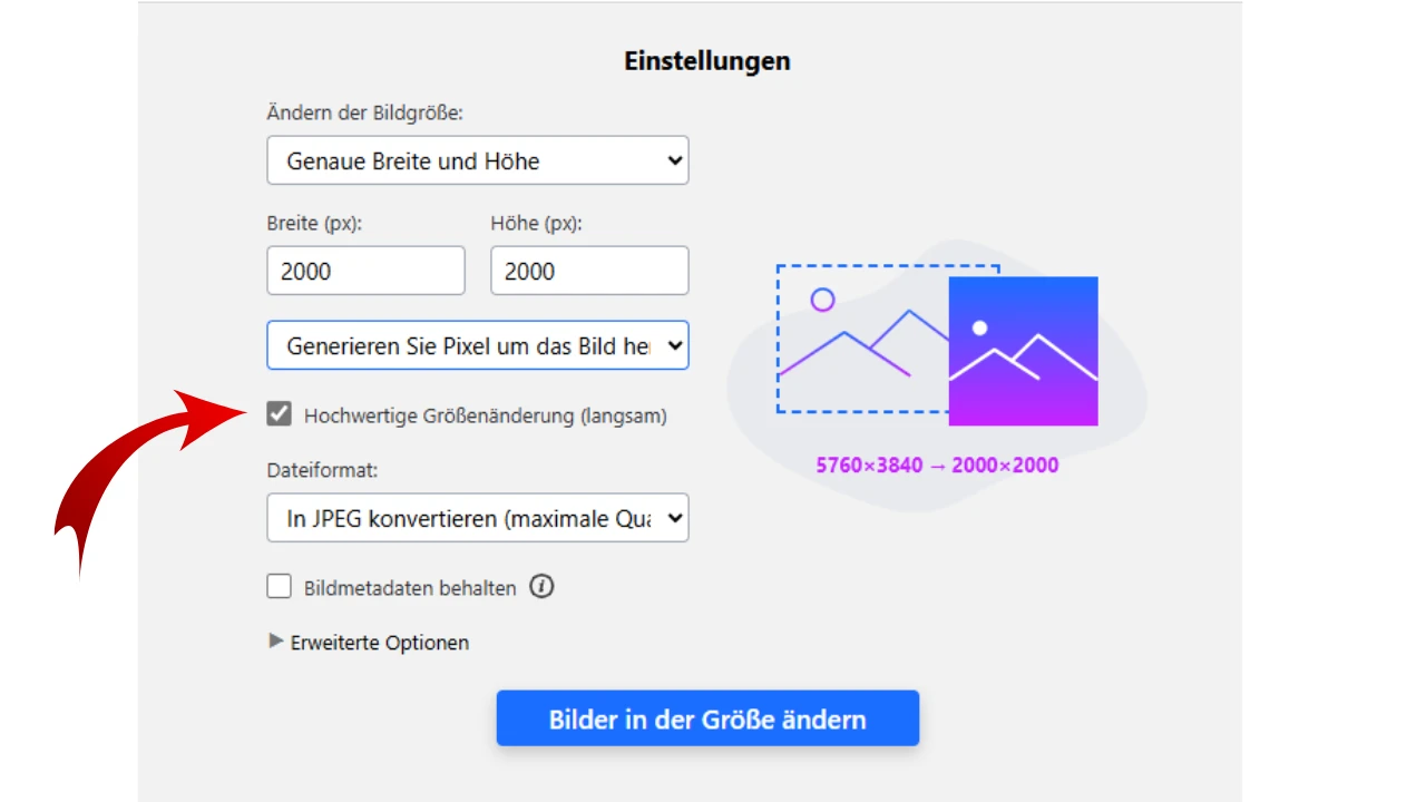 jpg größe anpassen