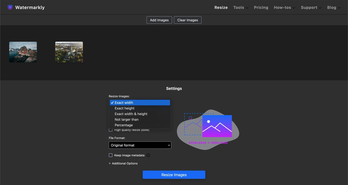 resize image mac - watermarkly