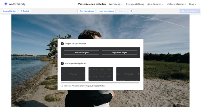 Videos mit Wasserzeichen erstellen