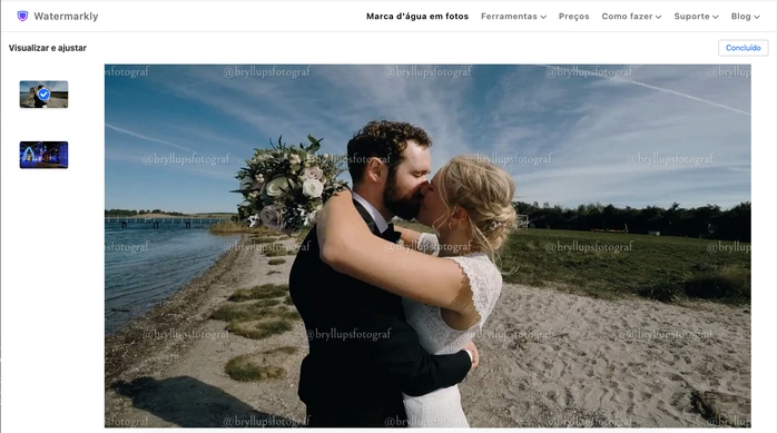 marca d’água a vídeos online
