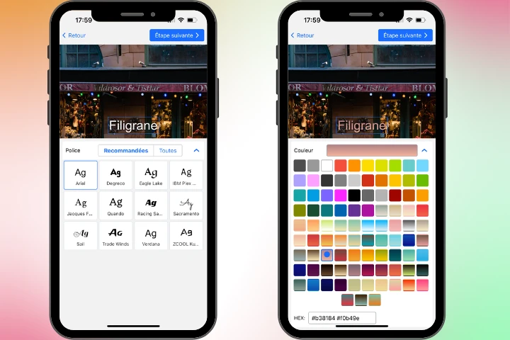 comment ajouter un filigrane à des photos sur iPhone