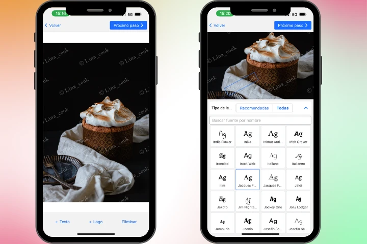 marca de agua en fotos iphone
