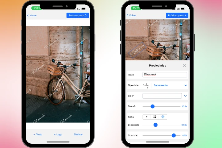 poner marca de agua en fotos iphone gratis