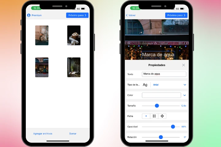 como poner marca de agua en iphone