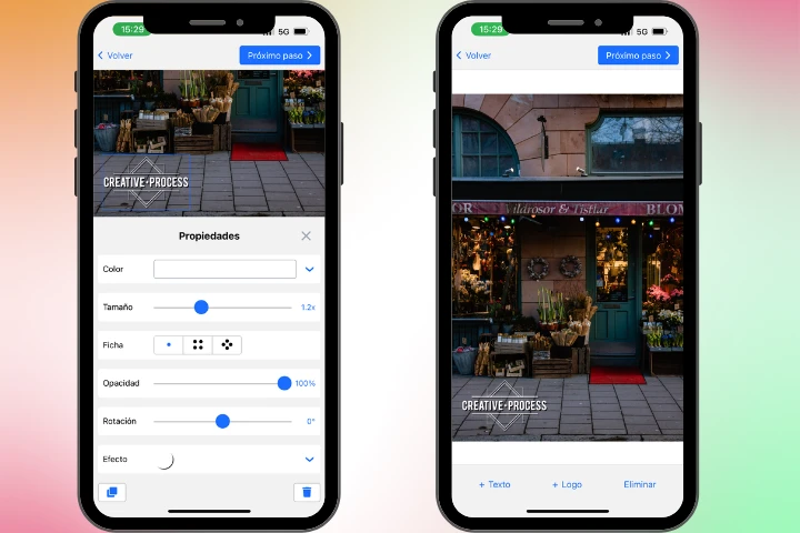 cómo poner marca de agua a fotos en iPhone