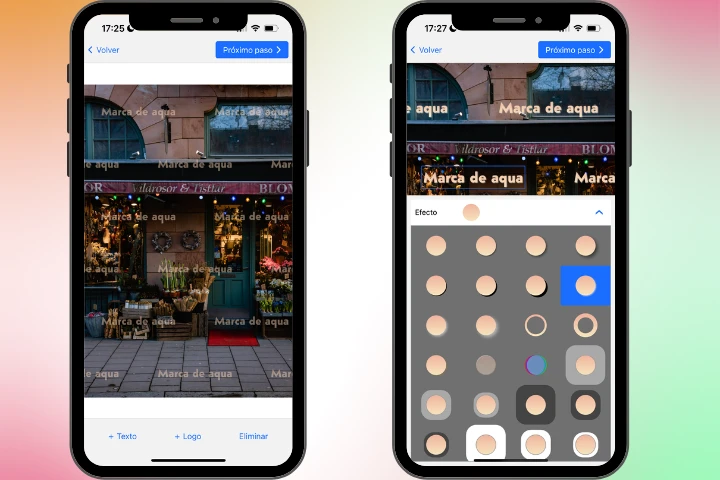 marcar fotos con agua en iPhone