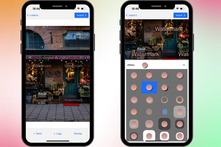 aggiungere una filigrana alle foto su iPhone