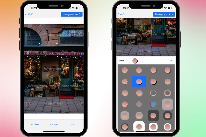 znak wodny na zdjęciach na iPhonie