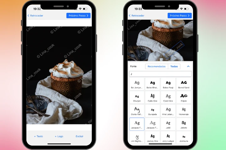 como fazer marca d'água no celular