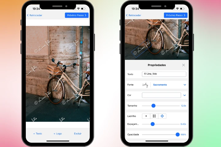 como fazer marca d'água no celular