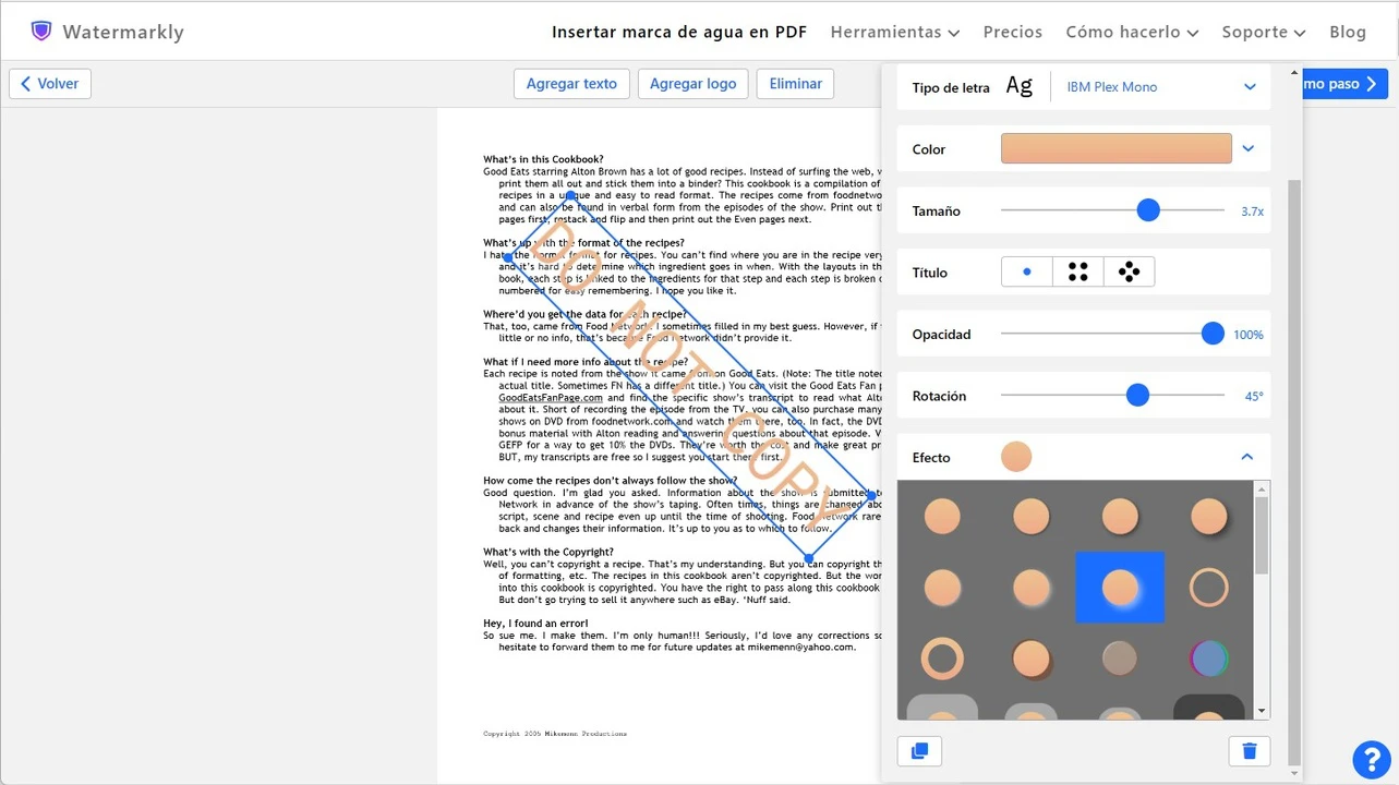 cómo marcar un PDF con marca de agua