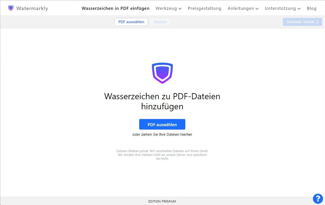 Kostenloses PDF-Wasserzeichen