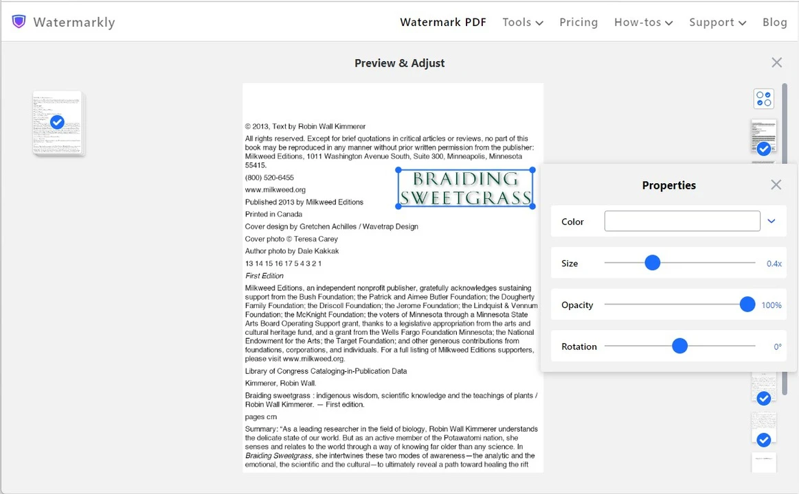 watermark pdf for free