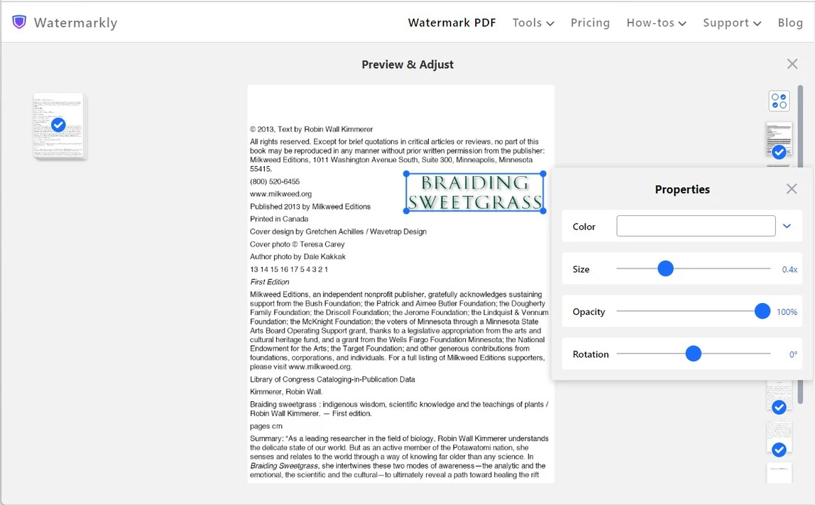 watermerk pdf gratis