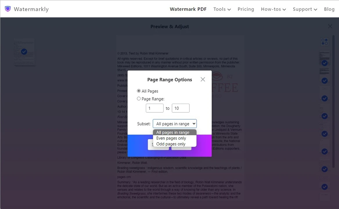 how to add a watermark to a pdf