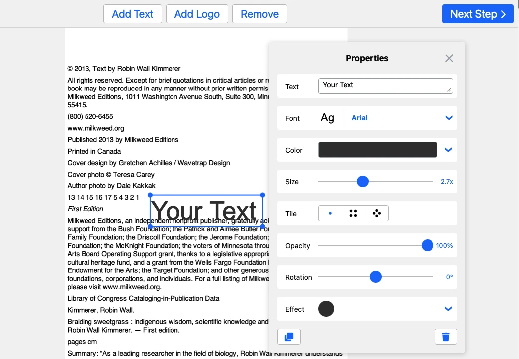 how to add watermark to pdf