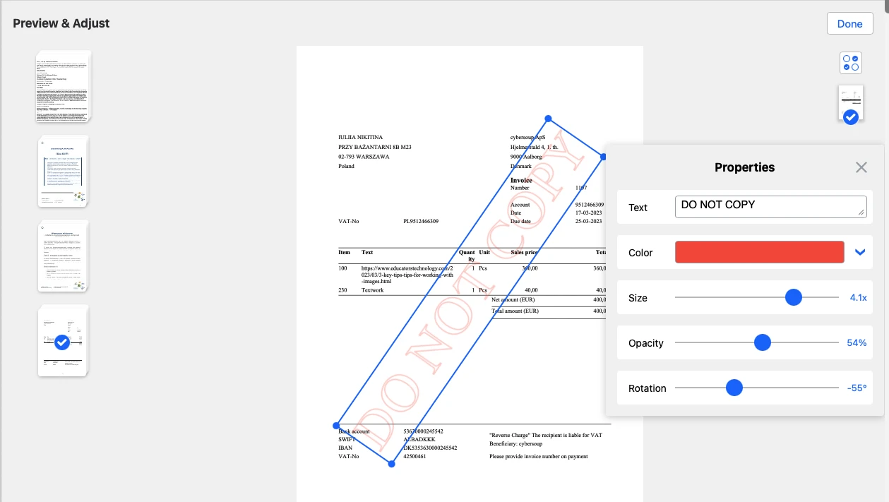 watermark pdf for free