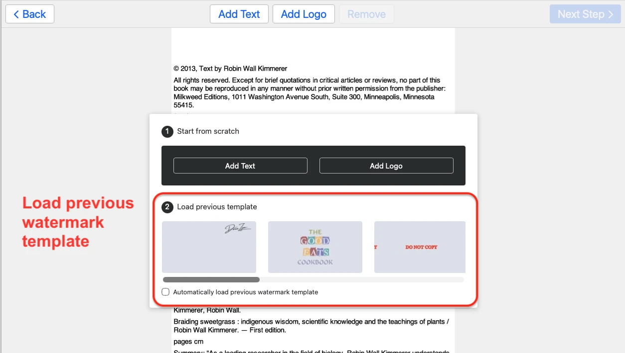 adicionar marca d'água pdf